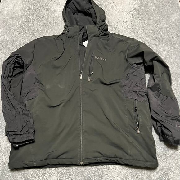 Columbia Other - Columbia Coat Mens XXLT Tall Black Hooded SoftShell Hooded Winter Jacket